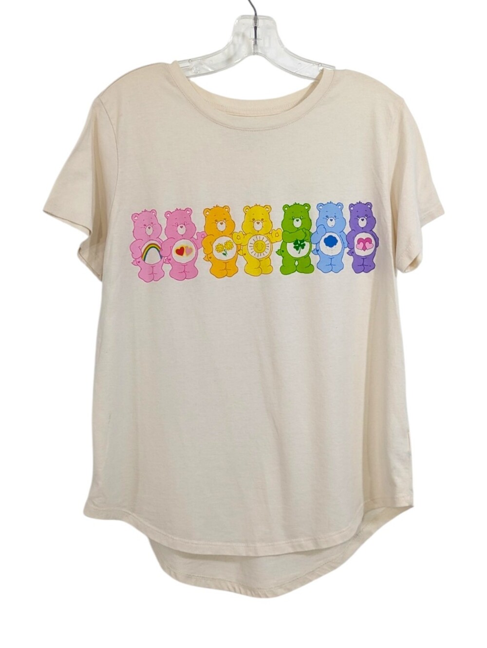 Care Bears Tee With Rounded Hem - Size XL Womens - Cream T-shirt